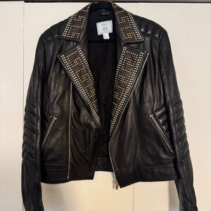 Versace for H&M Rare Mens Studded Leather Jacket